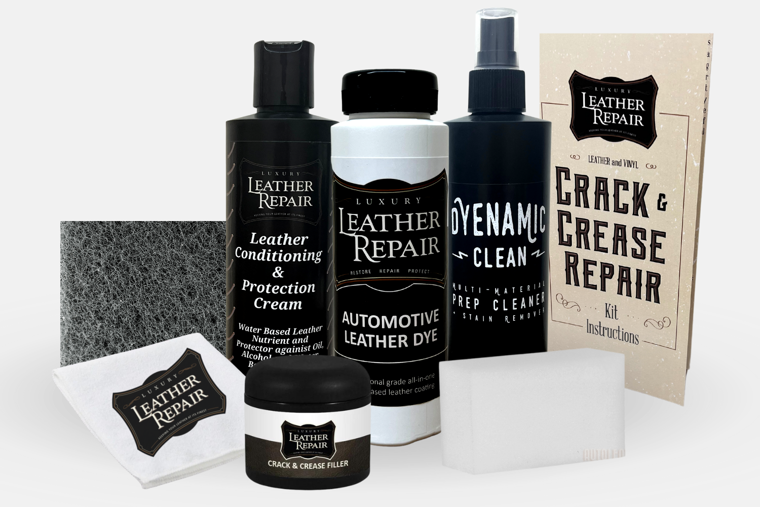 Automotive Leather & Vinyl Crack / Crease Repair Kit – Auto Leather Dye